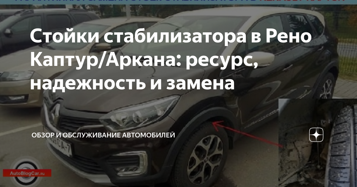 Стойки стабилизатора в Рено Каптур/Аркана: ресурс, надежность и замена ...