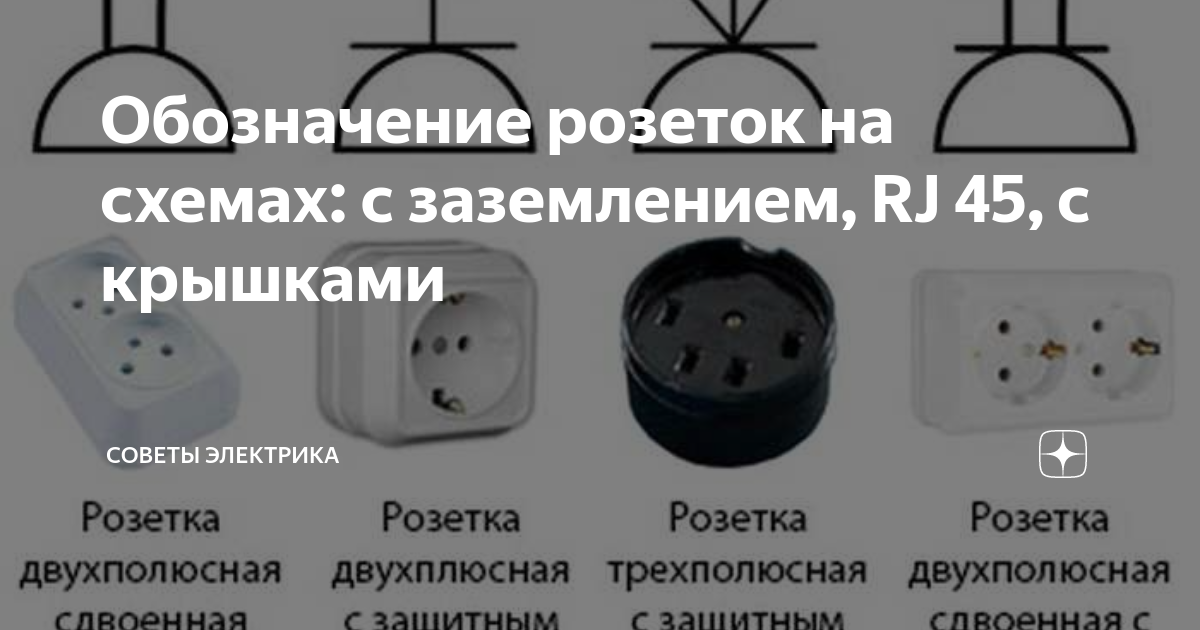 Обозначение сетевой розетки на схеме rg 45