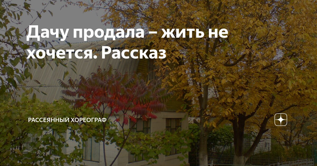 Дачу продала – жить не хочется. Рассказ | Рассеянный хореограф | Дзен