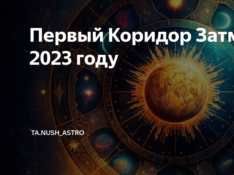 Коридор затмений 2023 даты