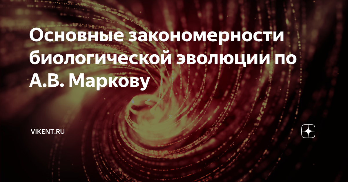 Основные закономерности биологической эволюции по А.В. Маркову | VIKENT ...