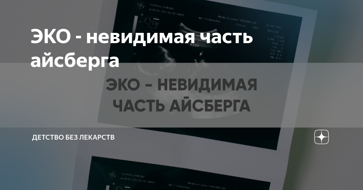 ЭКО - невидимая часть айсберга | Детство Без Лекарств | Дзен