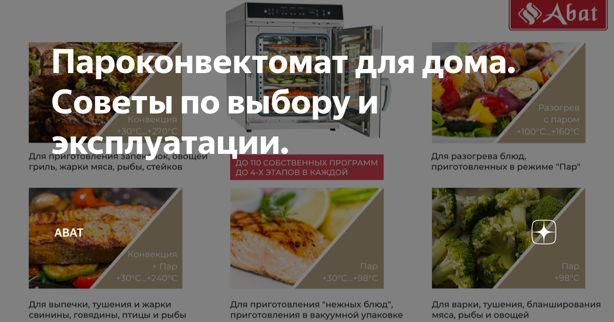 Пароконвектомат для дома. Советы по выбору и эксплуатации. | Abat | Дзен