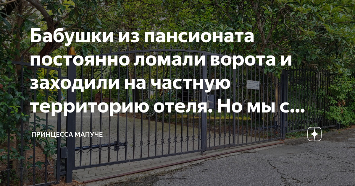 Бабушки из пансионата постоянно ломали ворота и заходили на частную ...