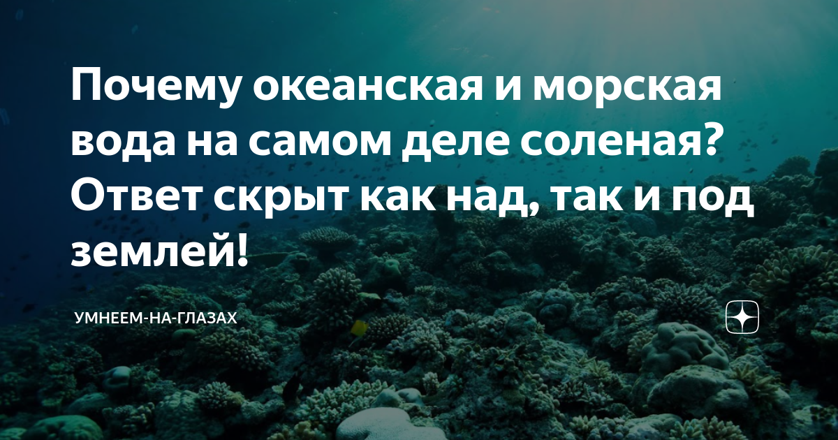 вода в океане соленая или нет