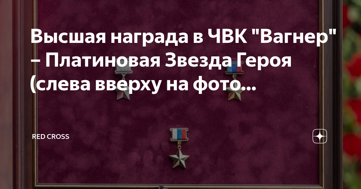 Платиновая звезда героя чвк вагнер фото Высшая награда в ЧВК "Вагнер" - Платиновая Звезда Героя (слева вверху на фото. R