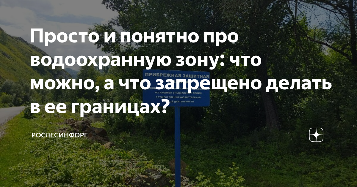 Просто и понятно про водоохранную зону: что можно, а что запрещено ...