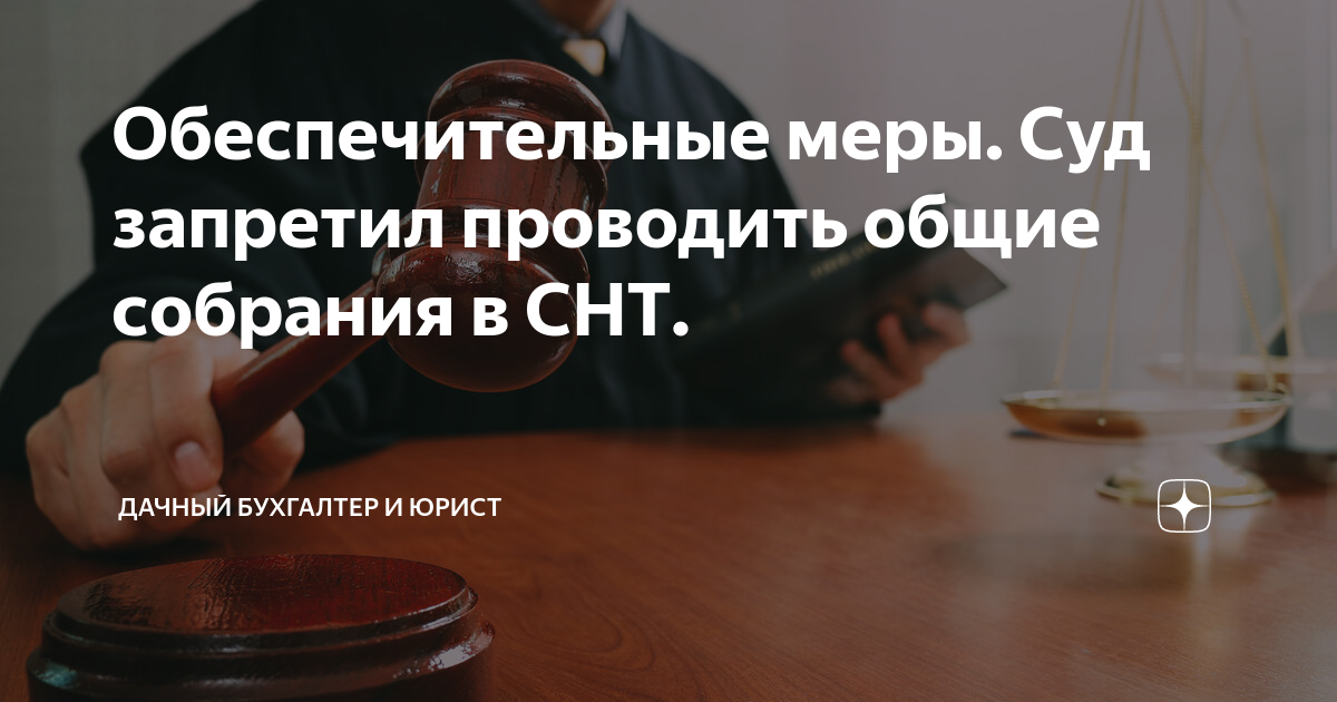 Обеспечительные меры. Суд запретил проводить общие собрания в СНТ ...