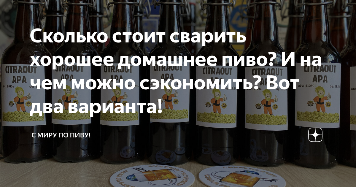Сколько стоит сварить хорошее домашнее пиво? И на чем можно сэкономить ...