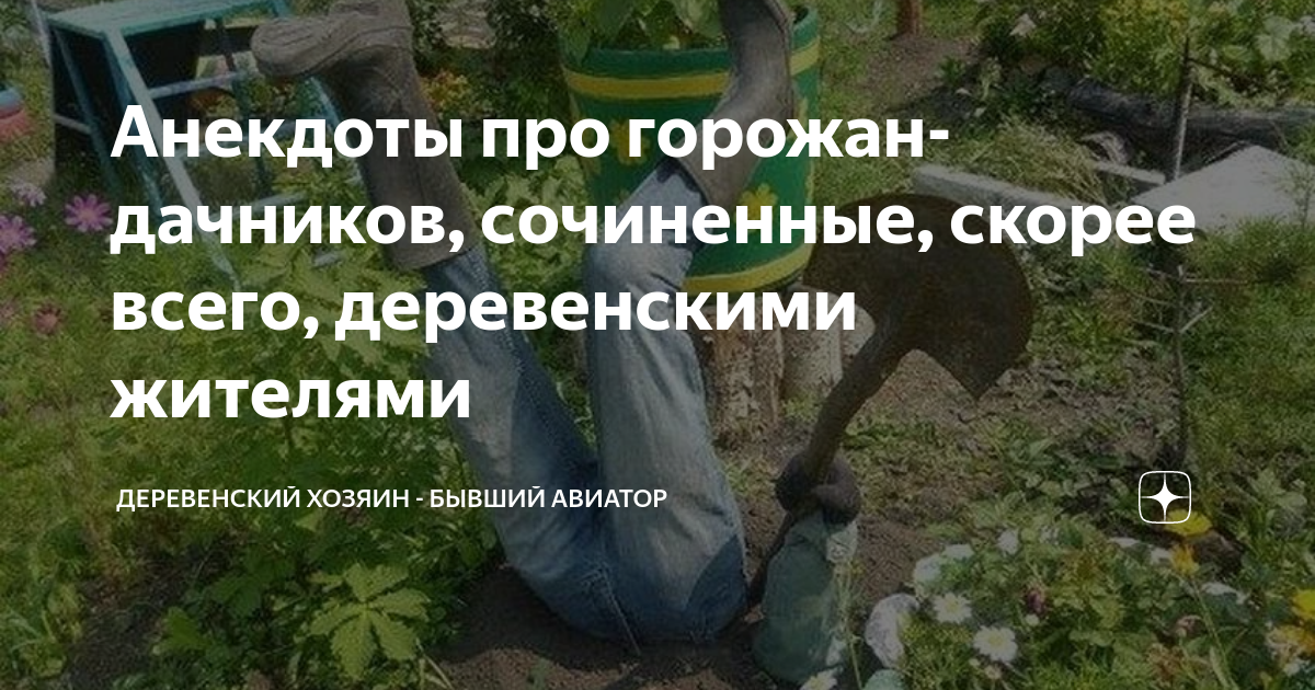 Анекдоты про горожан-дачников, сочиненные, скорее всего, деревенскими ...
