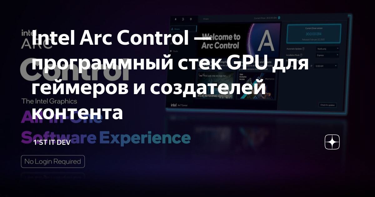 Intel Arc Control — программный стек GPU для геймеров и создателей