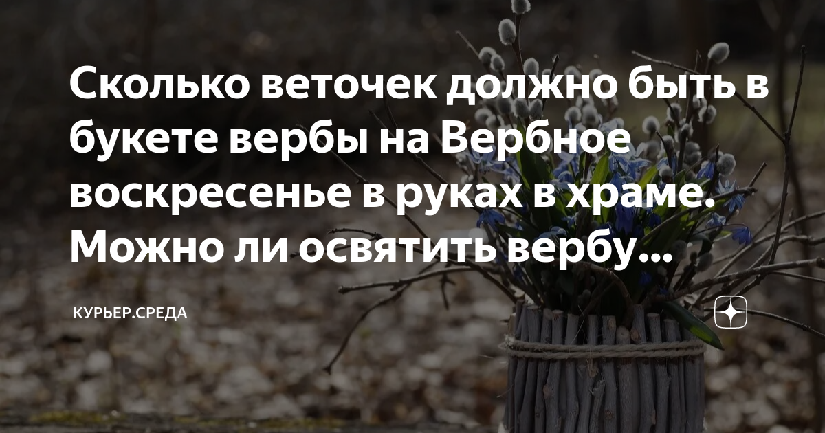 Сколько веточек должно быть в букете вербы на Вербное воскресенье в ...