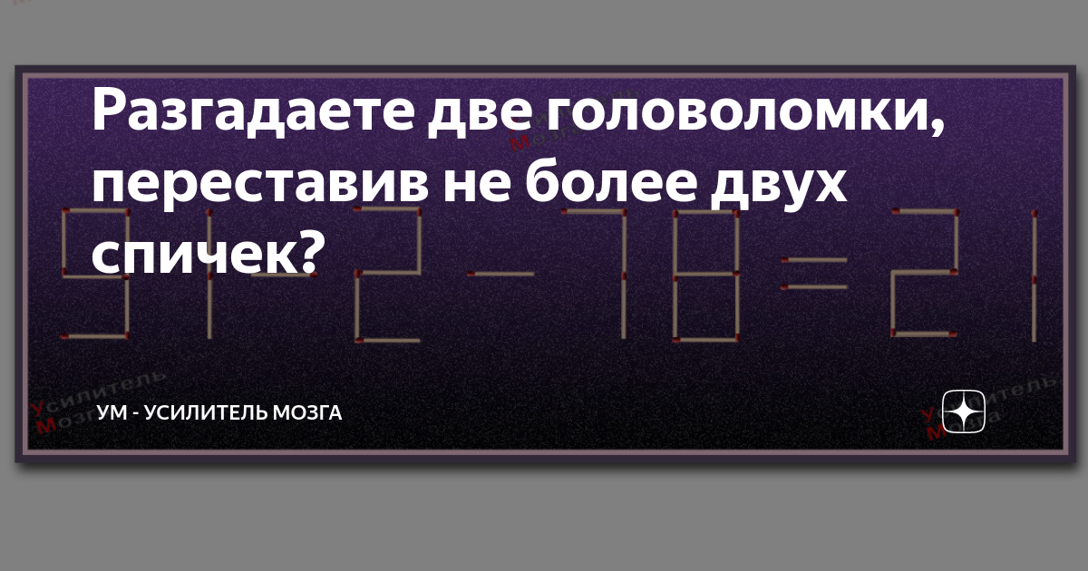 Головоломка 2 победа новосибирск. Усилитель мозга головоломки. Головоломка на двоих. Ум усилитель мозга дзен.