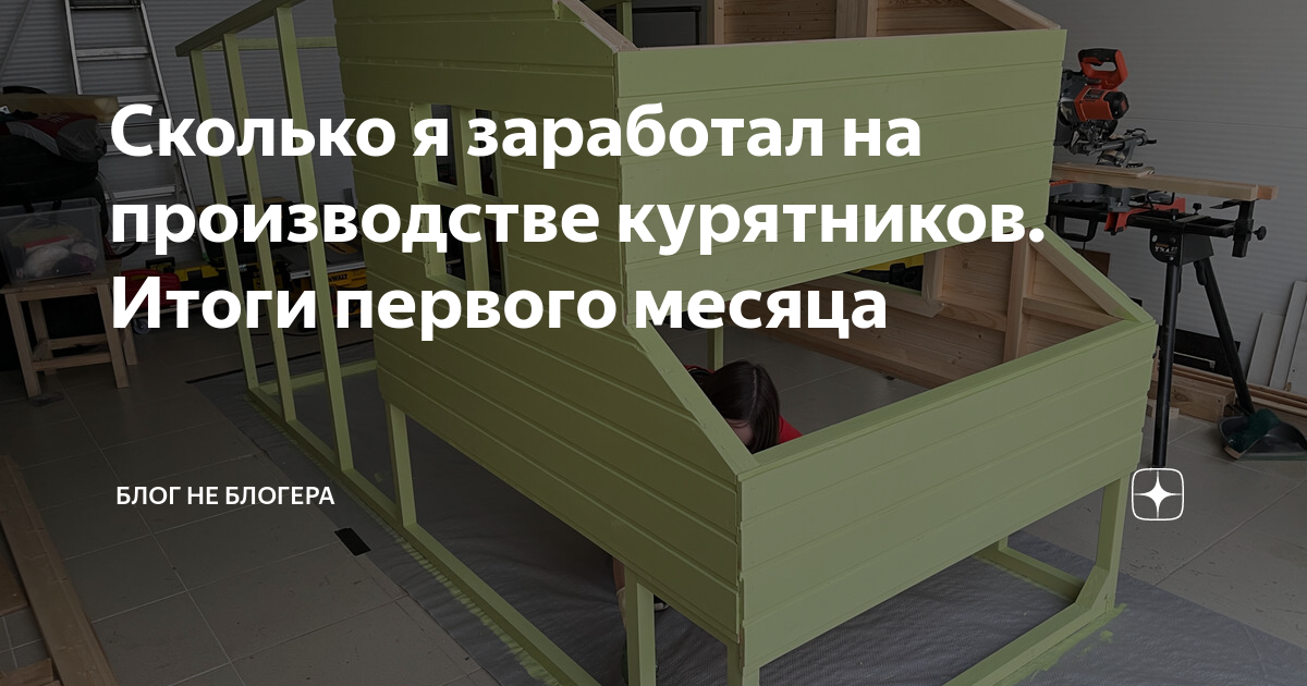 Сколько я заработал на производстве курятников. Итоги первого месяца ...