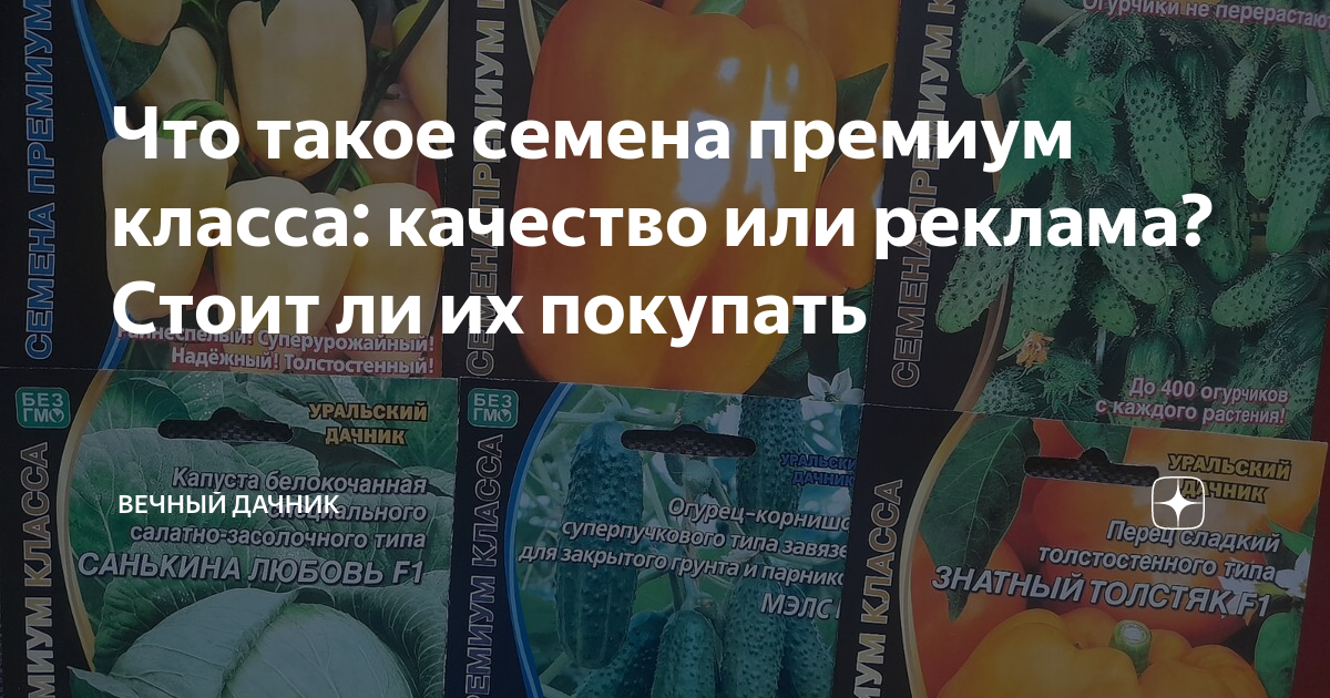 Что такое семена премиум класса: качество или реклама? Стоит ли их ...