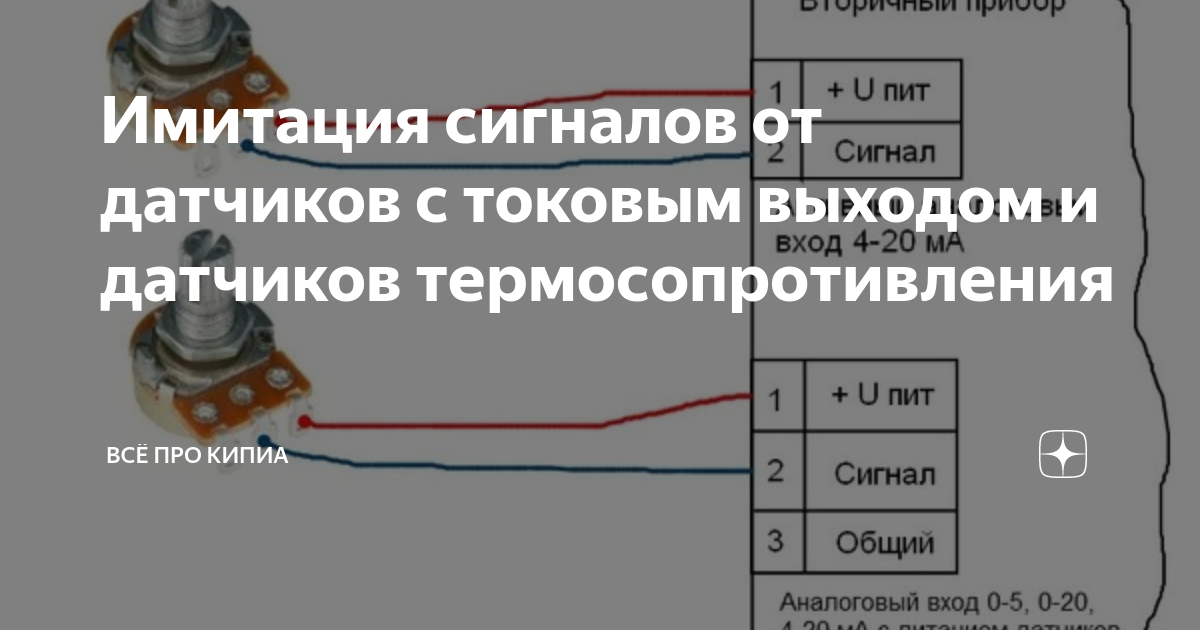 Имитация сигналов от датчиков с токовым выходом и датчиков ...