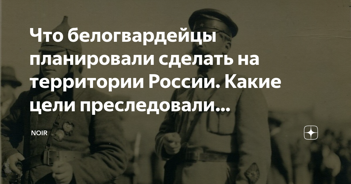 Что белогвардейцы планировали сделать на территории России. Какие цели ...
