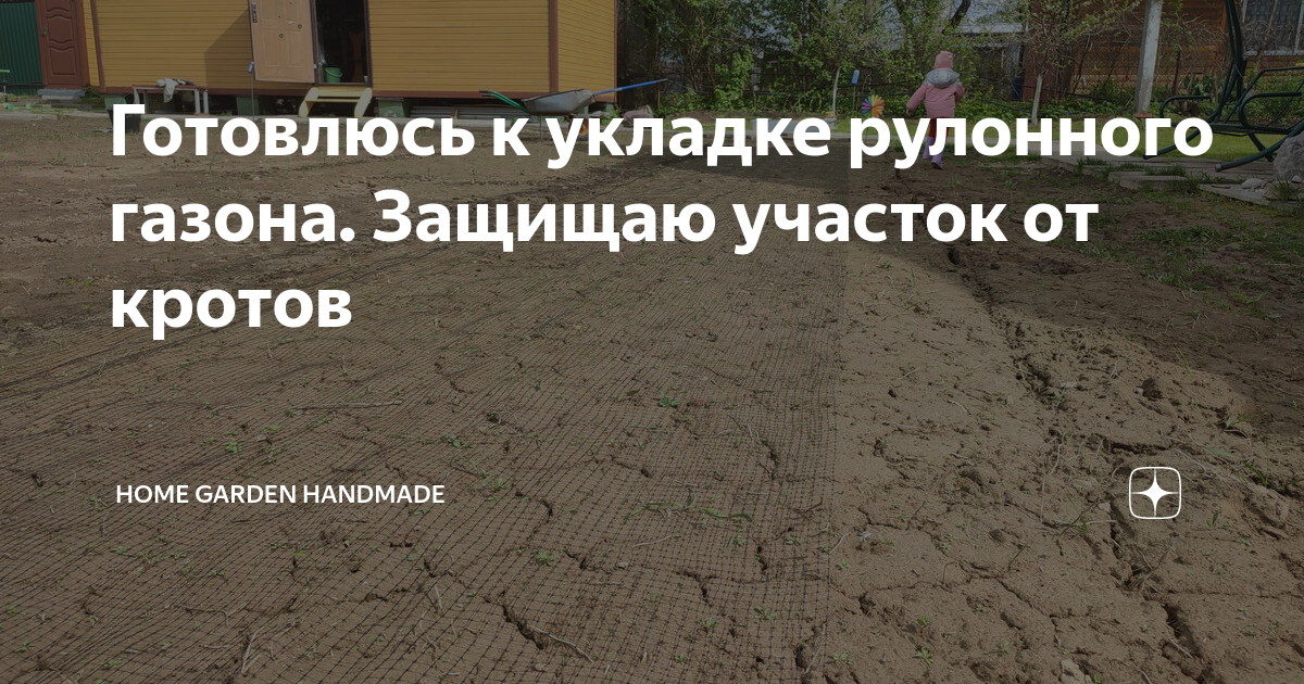 Готовлюсь к укладке рулонного газона. Защищаю участок от кротов | Home ...