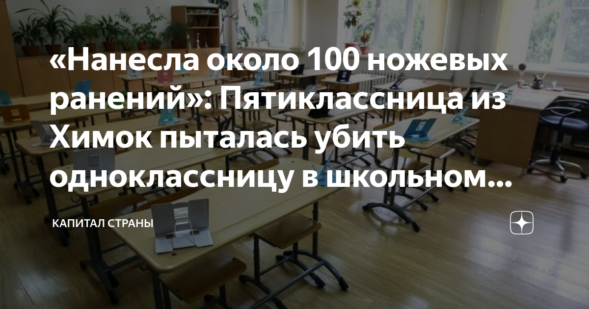 Происшествие в школе в Химках. Пятиклассница нанесла 100 ножевых мел. Пятиклассница нанесла ножевые ранения.