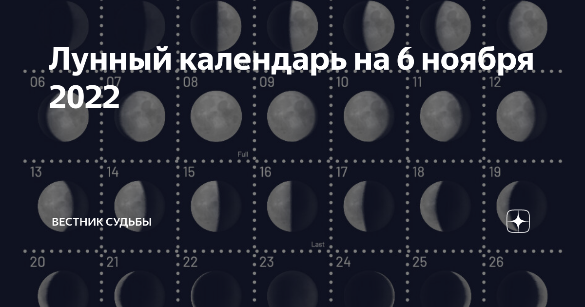 Лунный календарь 6 ноября 2024
