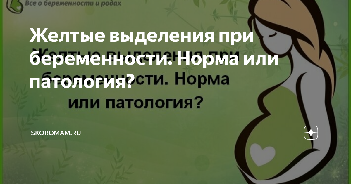 Желтые выделения на ранних сроках беременности - что это + причины