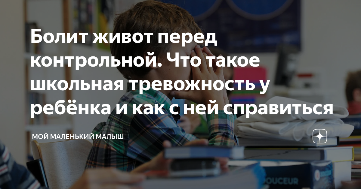 Перед тем как идти в школу у сына начинает болеть живот