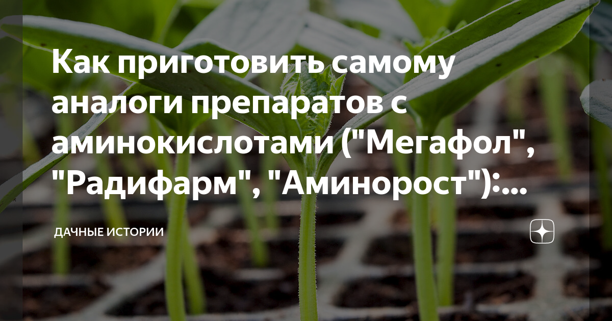 Как приготовить самому аналоги препаратов с аминокислотами ("Мегафол ...
