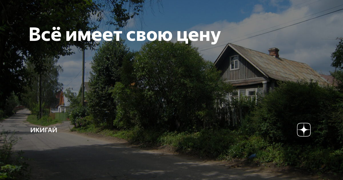 Всё имеет свою цену | Икигай | Дзен