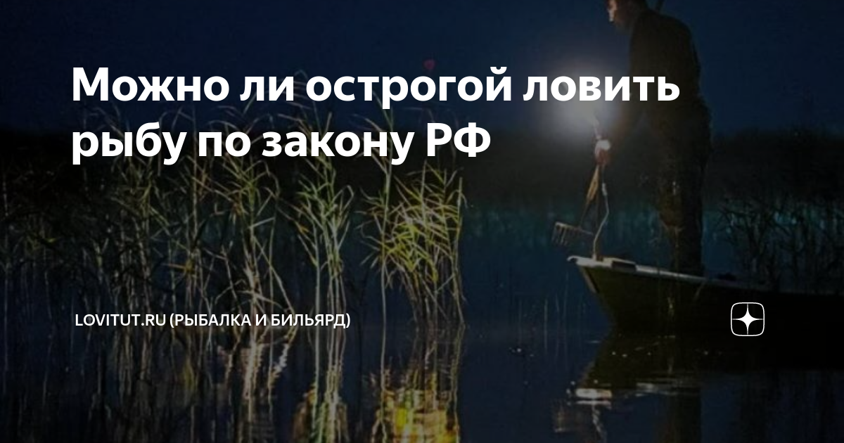 Можно ли острогой ловить рыбу по закону РФ | LoviTut.ru (Рыбалка и ...