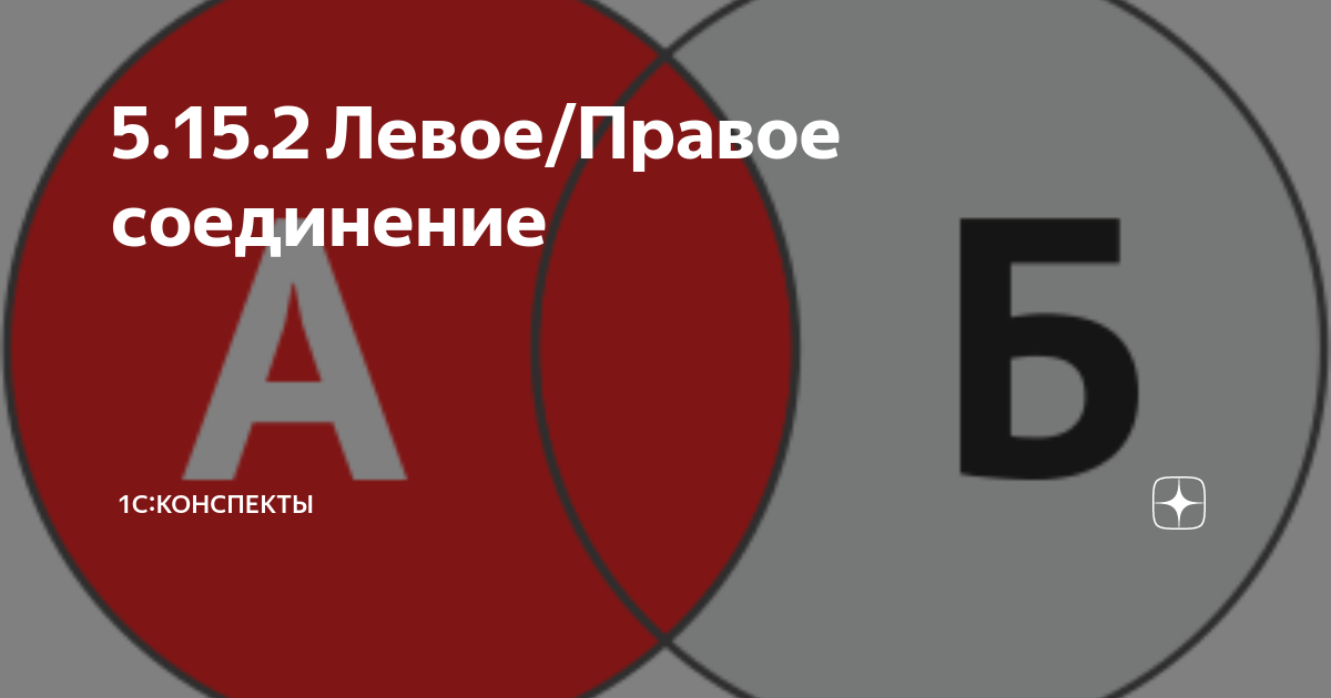 Как работает левое соединение 1с