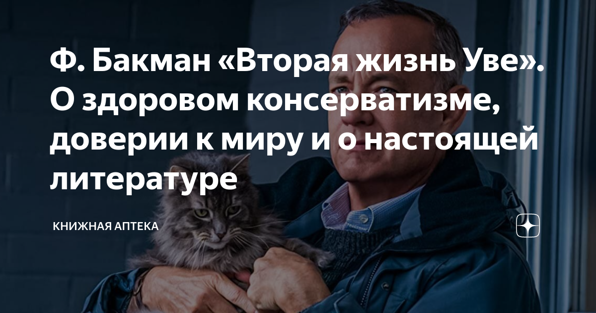 Ф. Бакман «Вторая жизнь Уве». О здоровом консерватизме, доверии к миру ...