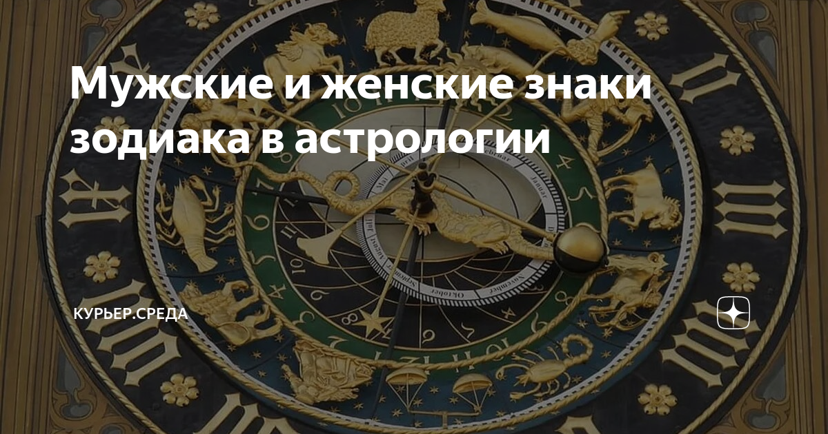 Мужские и женские знаки зодиака в астрологии | Драга.Лайф | Дзен
