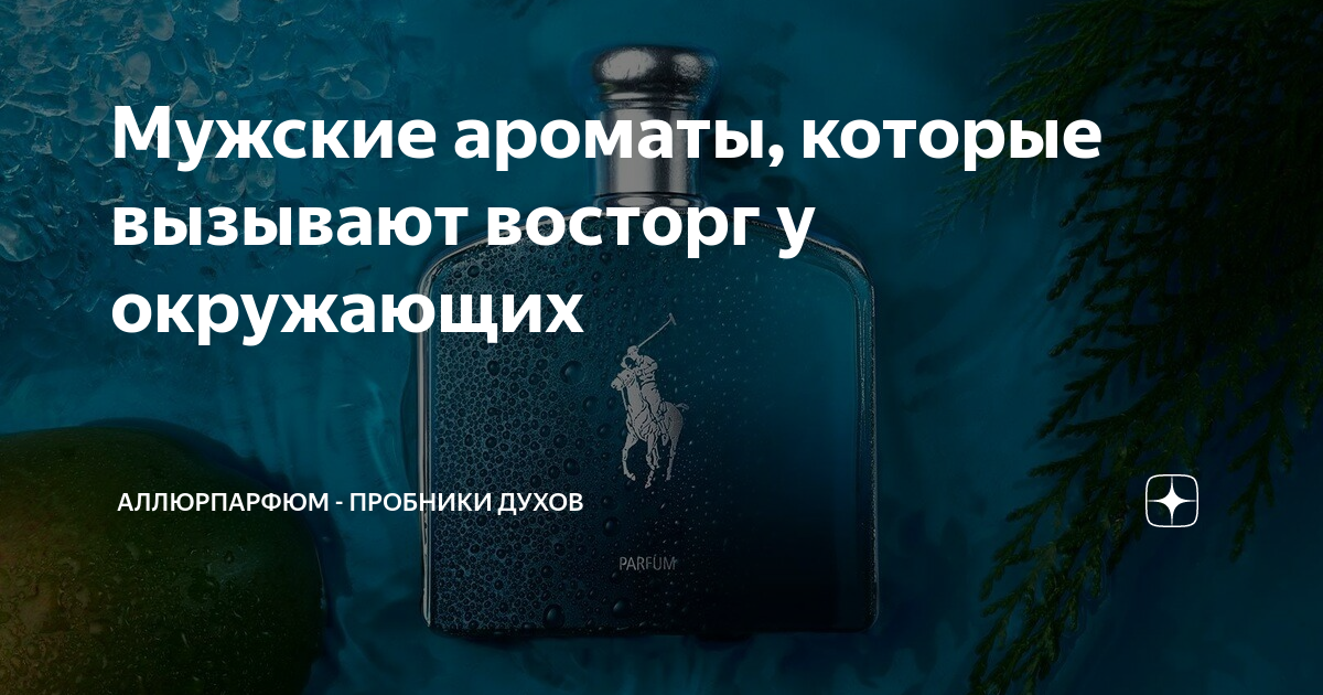 Мужские ароматы, которые вызывают восторг у окружающих | АллюрПарфюм ...