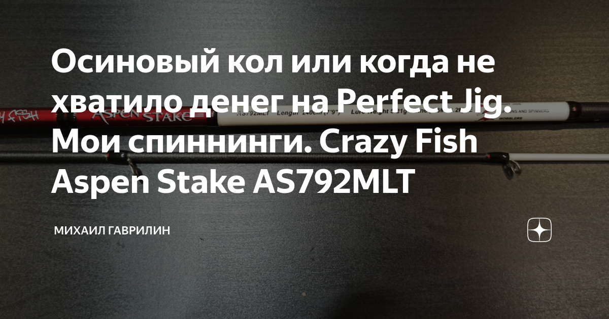 Осиновый кол или когда не хватило денег на Perfect Jig. Мои спиннинги ...