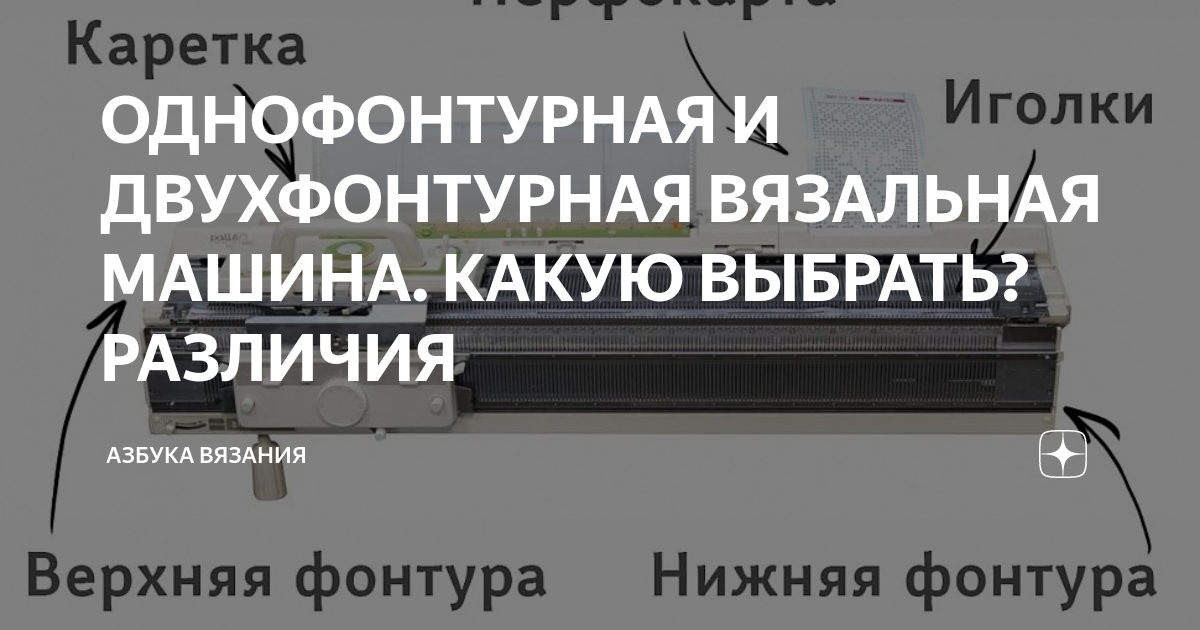 Азбука Вязания » Однофонтурная и двухфонтурная вязальная машина. Какую выбрать? Различия.