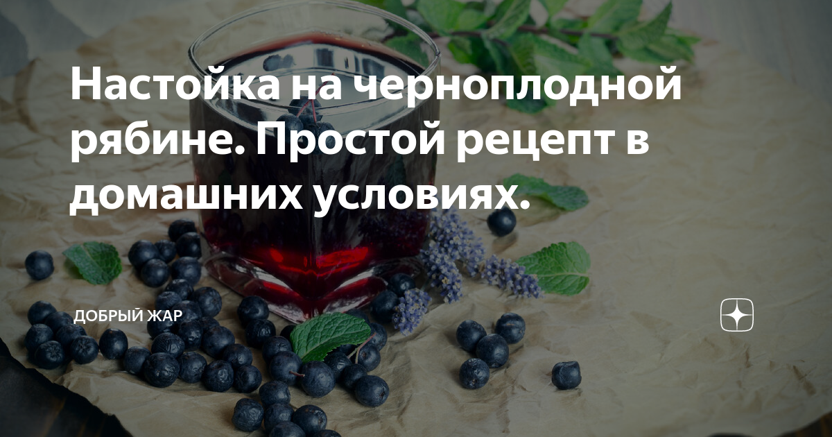 Настойка из черноплодной рябины