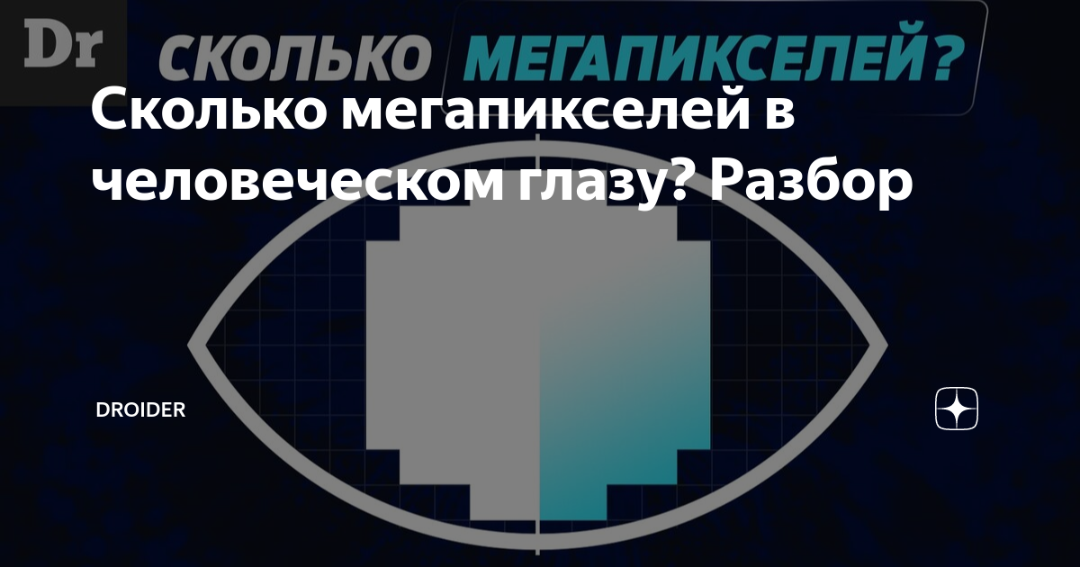 Сколько мегапикселей в человеческом глазу? Разбор | Droider | Дзен