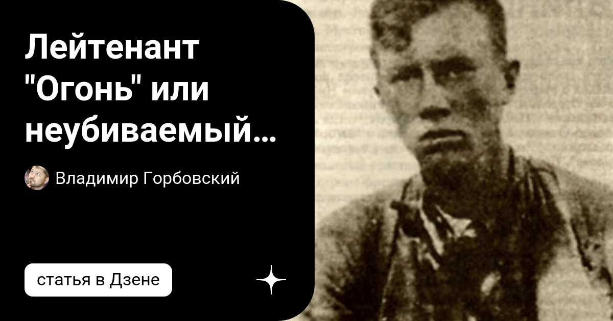 Лейтенант "Огонь" или неубиваемый русский. | Владимир Горбовский | Дзен