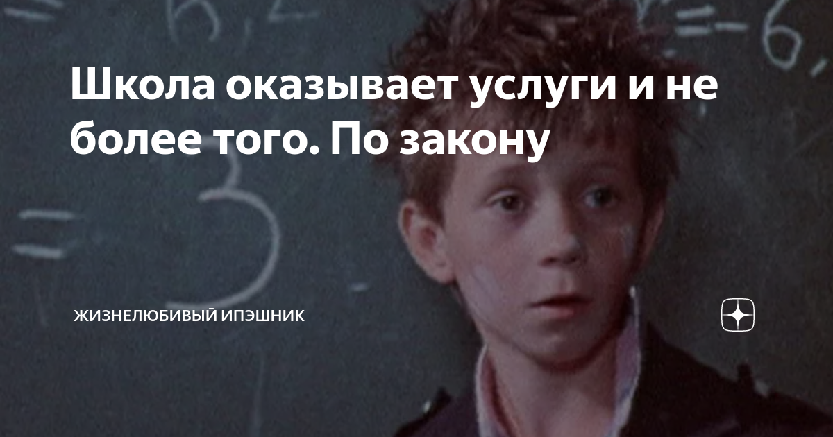 Школа оказывает услуги и не более того. По закону | Жизнелюбивый не ...