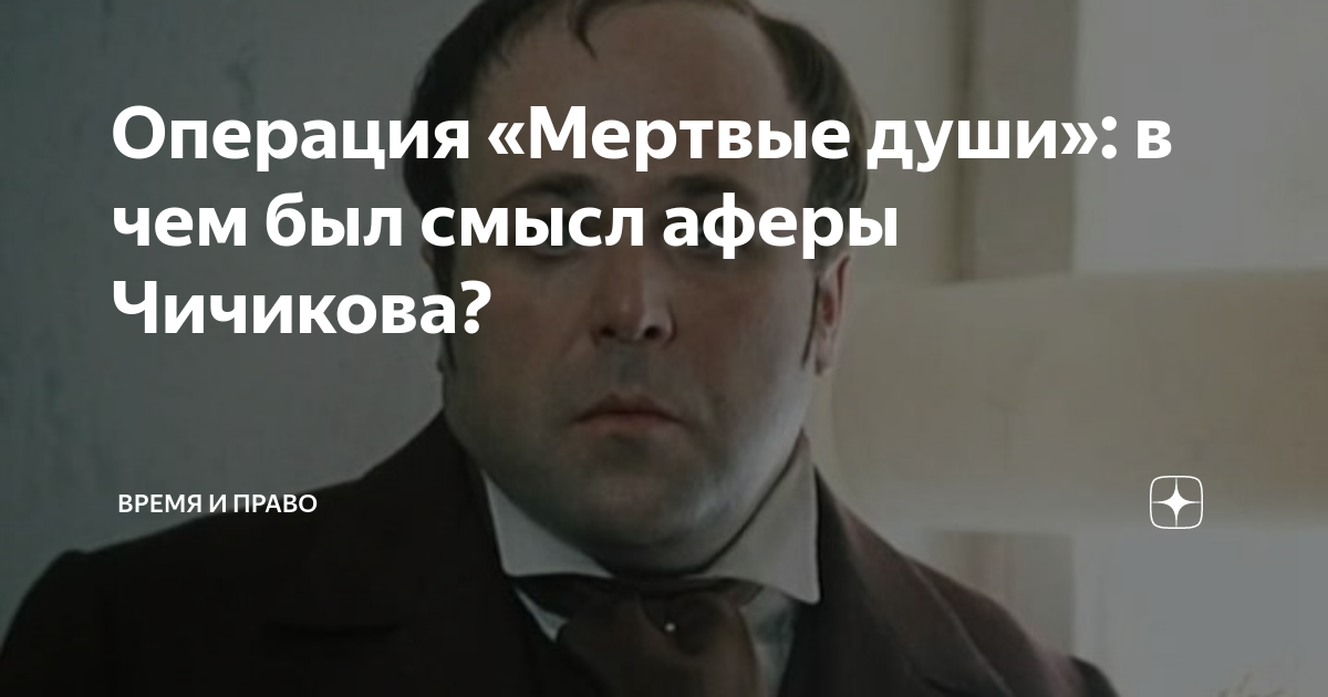 В чем смысл аферы чичикова с мертвыми
