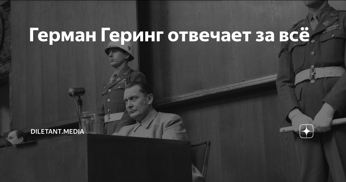 Герман Геринг отвечает за всё | diletant.media | Дзен