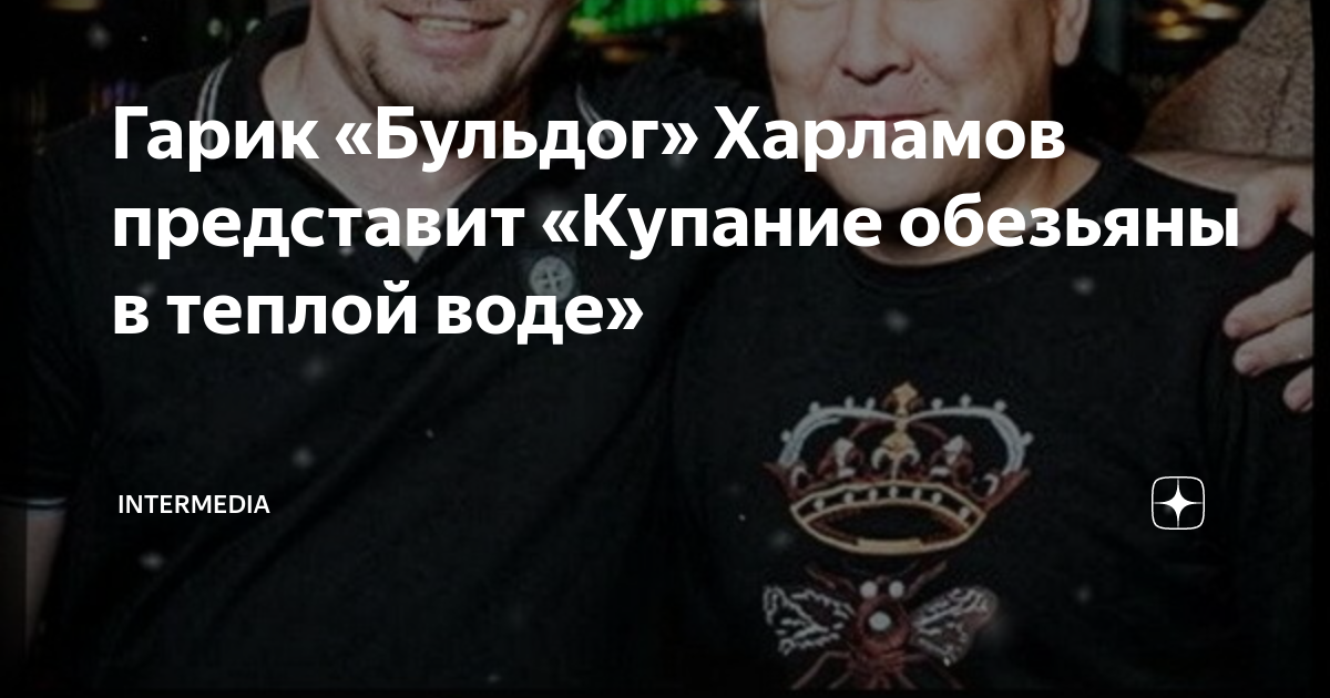 Группа купание обезьяны в теплой воде фото Гарик "Бульдог" Харламов представит "Купание обезьяны в теплой воде" ИнтерМедиа 
