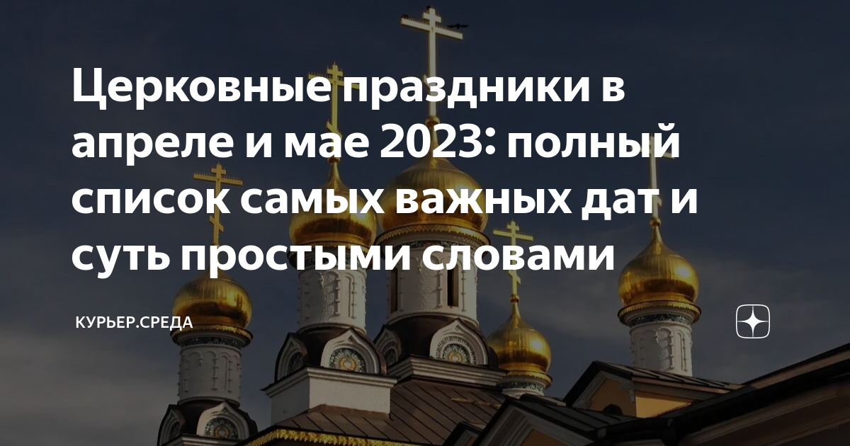 Какой сегодня праздник церковный 2023 года