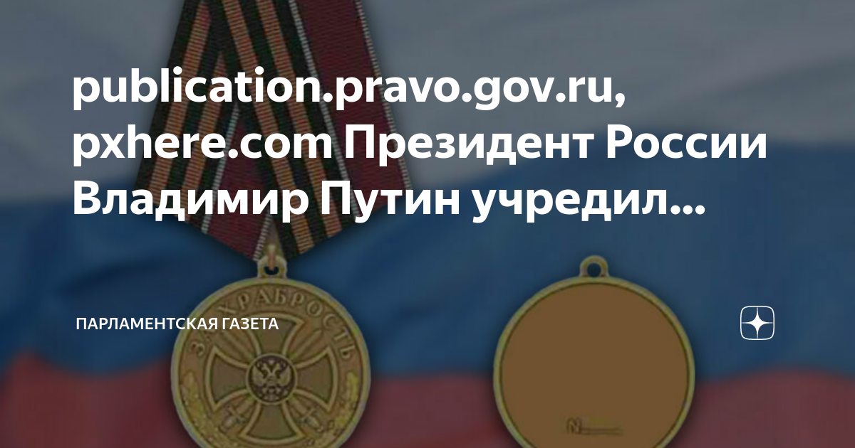 Publication pravo. Медаль за храбрость РФ. Учреждена медаль за храбрость.