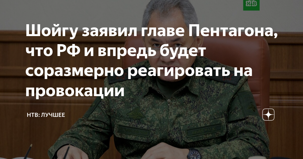 Шойгу заявил главе Пентагона, что РФ и впредь будет соразмерно ...