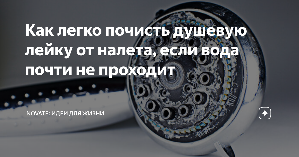 как очистить душевую лейку от налета