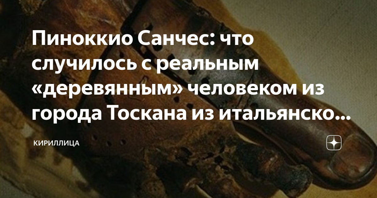 Пиноккио санчес фото человека