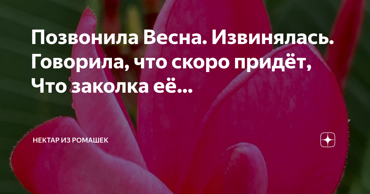 звонок весне