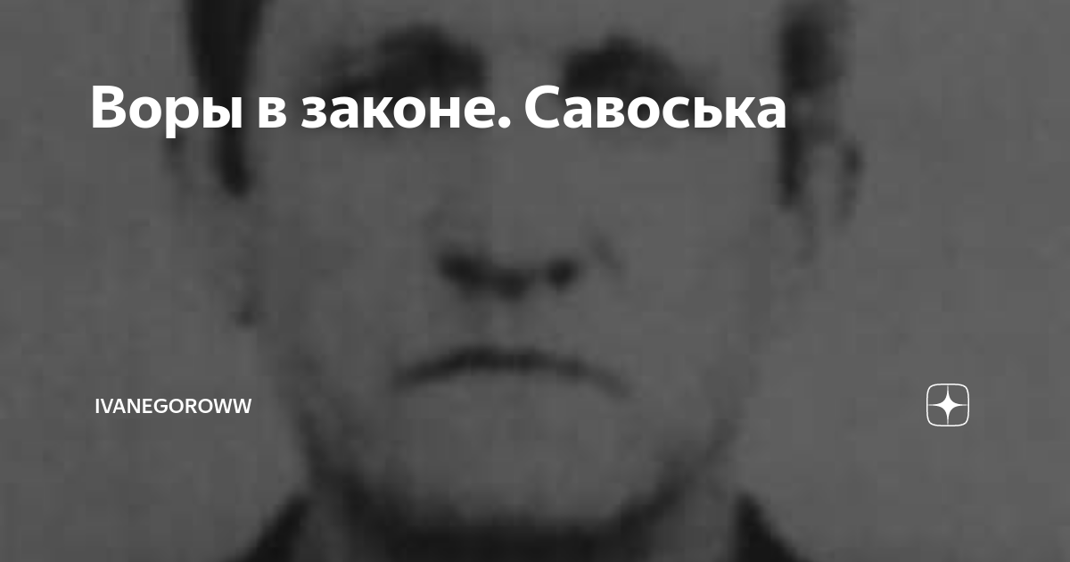 Воры в законе. Савоська | ivanegoroww | Дзен