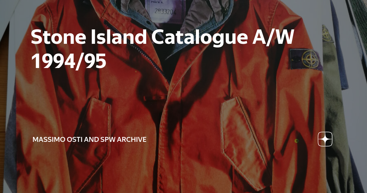 Stone Island Catalogue A/W 1994/95 | Massimo Osti and SPW Archive